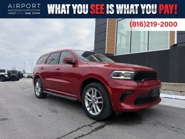 Used 2021 Dodge Durango GT Plus with VIN 1C4RDJDG9MC641810 for sale in Kansas City