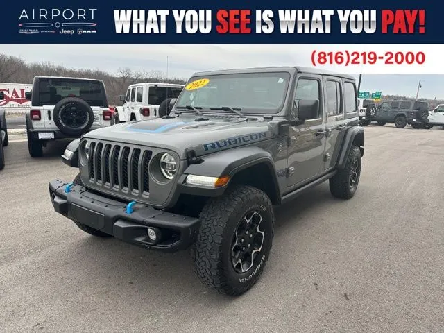 Gray 2022 Jeep Wrangler Unlimited Rubicon 4xe for sale in Platte City, MO