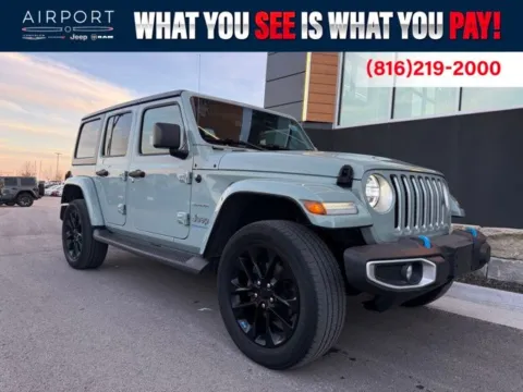 Gray 2023 Jeep Wrangler Sahara 4xe for sale in Platte City, MO