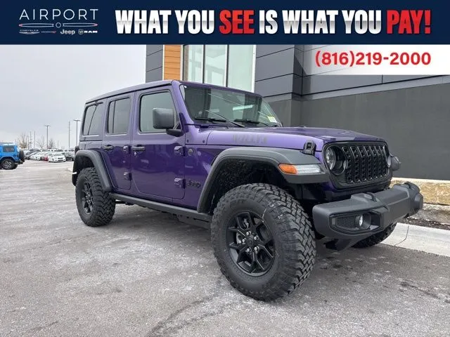 Purple 2026 Jeep Wrangler Willys for sale in Platte City, MO
