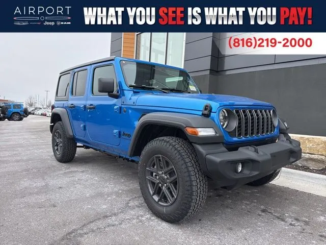 Blue 2026 Jeep Wrangler Sport S for sale in Platte City, MO