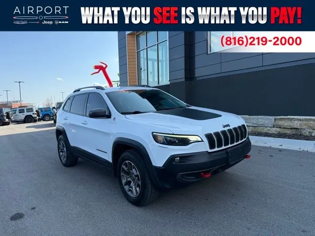Used 2021 Jeep Cherokee Trailhawk with VIN 1C4PJMBX8MD119703 for sale in Kansas City