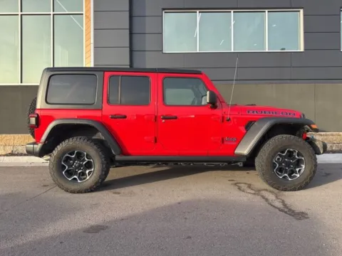 Photos of 2022 Jeep Wrangler Unlimited Rubicon 4xe for sale in Platte City, MO at Airport Chrysler Dodge Jeep Ram