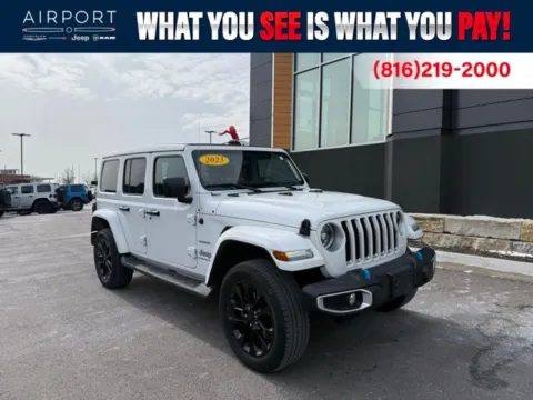 White 2023 Jeep Wrangler Sahara 4xe for sale in Platte City, MO