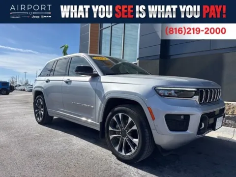 Silver 2023 Jeep Grand Cherokee Overland for sale in Platte City, MO