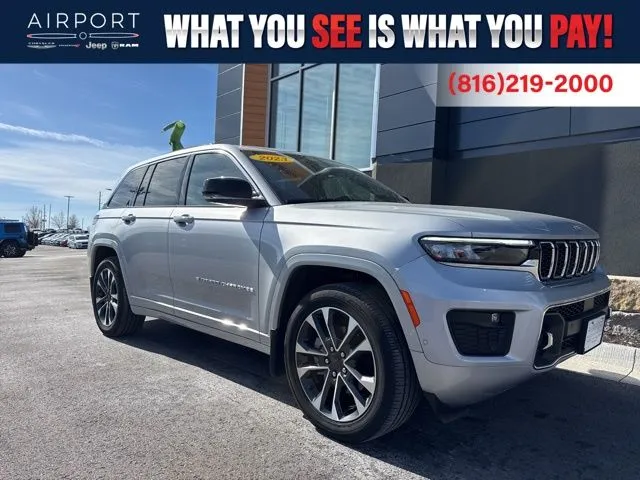 Silver 2023 Jeep Grand Cherokee Overland for sale in Platte City, MO