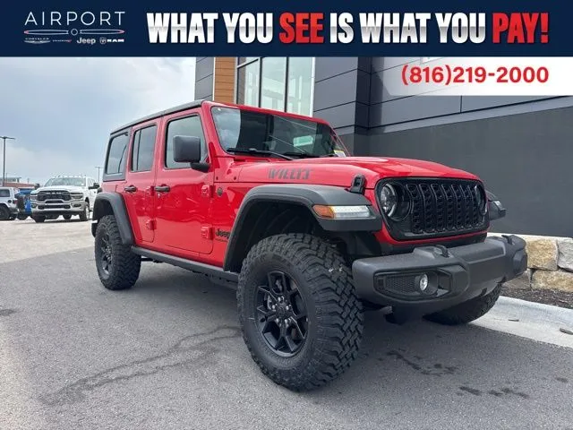 Red 2026 Jeep Wrangler Willys for sale in Platte City, MO