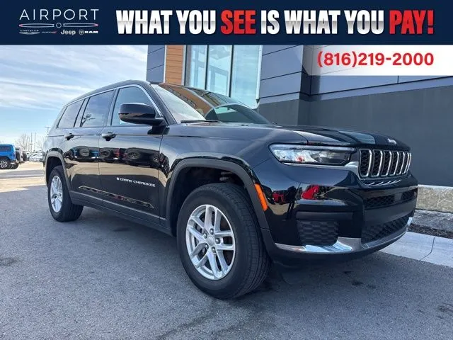 Black 2025 Jeep Grand Cherokee L Laredo for sale in Platte City, MO