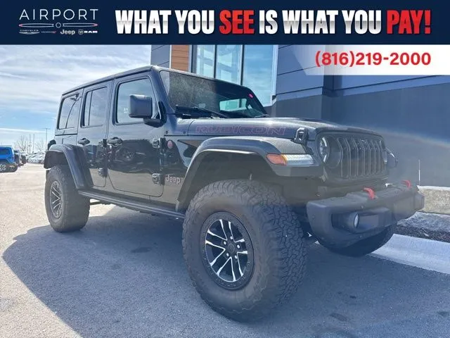 Used 2024 Jeep Wrangler 4-Door Rubicon X with VIN 1C4RJXFG1RW337725 for sale in Kansas City