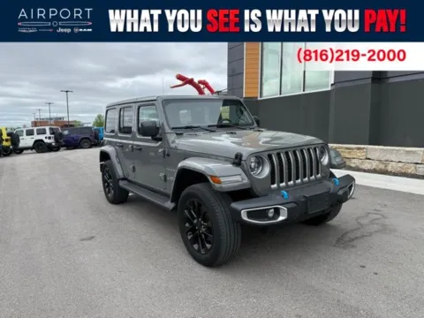 Gray 2023 Jeep Wrangler Sahara 4xe for sale in Platte City, MO