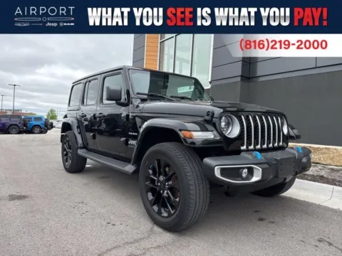 Black 2023 Jeep Wrangler Sahara 4xe for sale in Platte City, MO