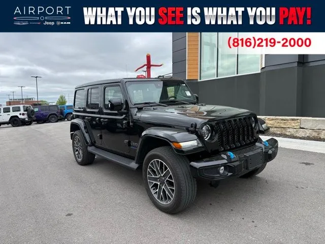 Black 2023 Jeep Wrangler High Altitude 4xe for sale in Platte City, MO