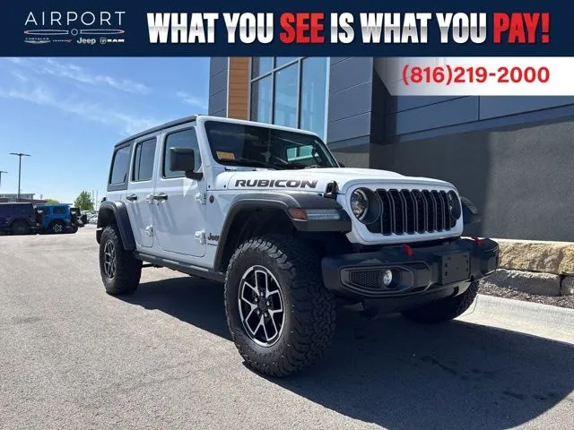 Used 2025 Jeep Wrangler 4-Door Rubicon with VIN 1C4PJXFG4SW501255 for sale in Kansas City