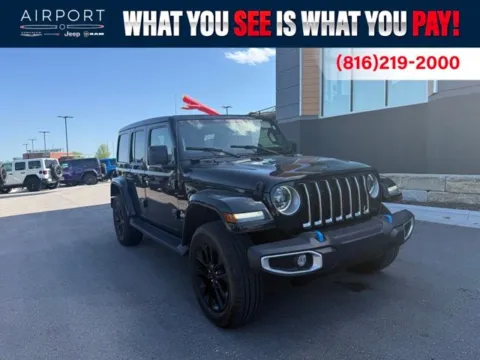 Black 2023 Jeep Wrangler Sahara 4xe for sale in Platte City, MO