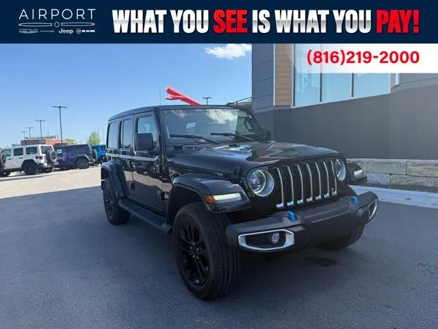 Used 2023 Jeep Wrangler 4xe Sahara 4XE with VIN 1C4JJXP61PW553770 for sale in Kansas City