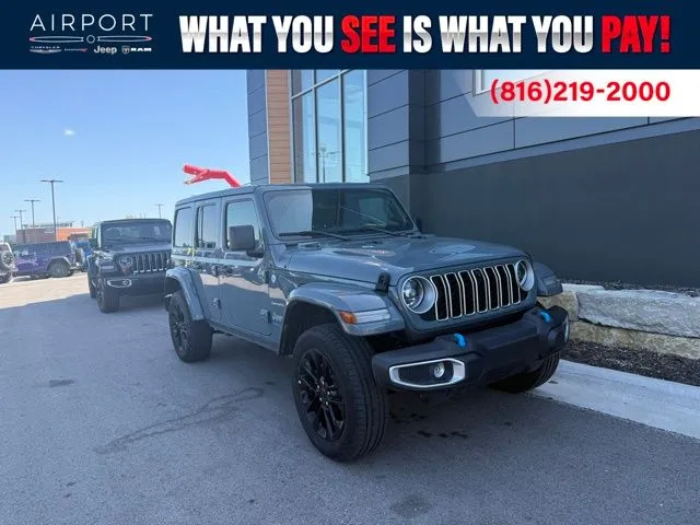 Gray 2024 Jeep Wrangler Sahara 4xe for sale in Platte City, MO