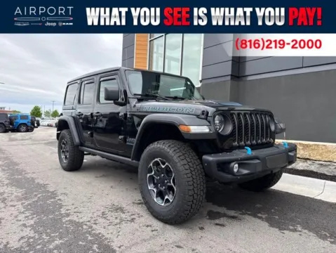 Black 2023 Jeep Wrangler Rubicon 4xe for sale in Platte City, MO