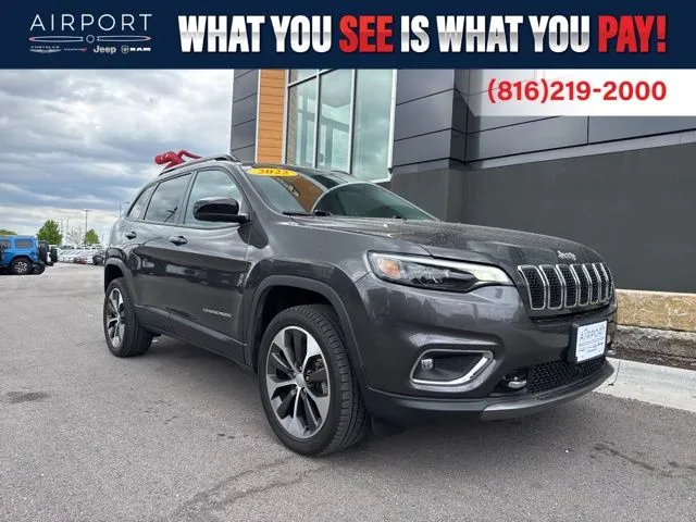 Used 2022 Jeep Cherokee Limited with VIN 1C4PJMDX6ND543590 for sale in Kansas City