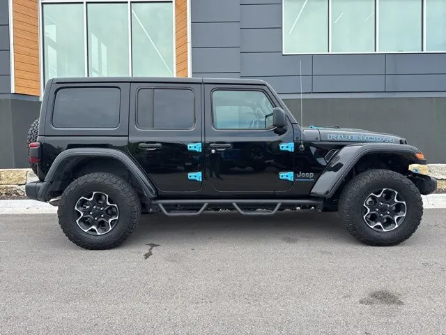 Used 2023 Jeep Wrangler 4xe Rubicon 4XE with VIN 1C4JJXR68PW514249 for sale in Kansas City