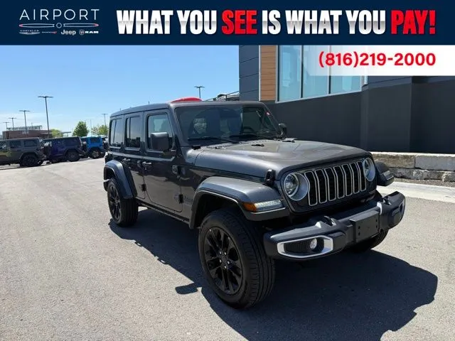 Used 2025 Jeep Wrangler 4xe Sahara 4XE with VIN 1C4RJXP66SW600481 for sale in Kansas City