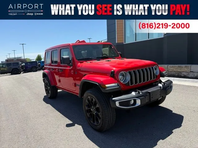 Used 2025 Jeep Wrangler 4xe Sahara 4XE with VIN 1C4RJXP61SW585310 for sale in Kansas City