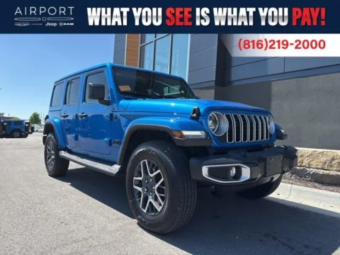 Blue 2025 Jeep Wrangler Sahara for sale in Platte City, MO