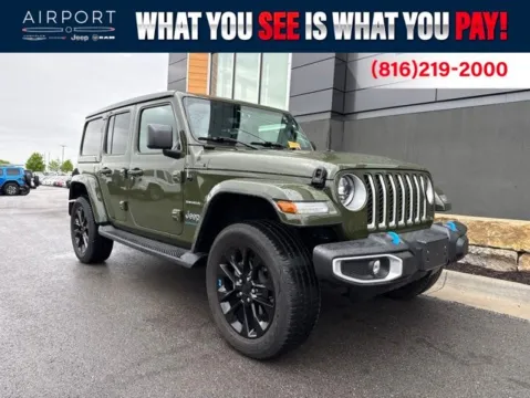 Green 2023 Jeep Wrangler Sahara 4xe for sale in Platte City, MO