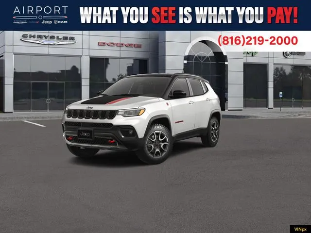 White 2026 Jeep Compass Trailhawk for sale in Platte City, MO