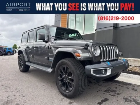 Gray 2022 Jeep Wrangler Unlimited Sahara 4xe for sale in Platte City, MO