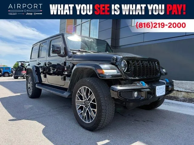 Black 2024 Jeep Wrangler High Altitude 4xe for sale in Platte City, MO