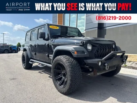 Black 2018 Jeep Wrangler Unlimited Sport S for sale in Platte City, MO