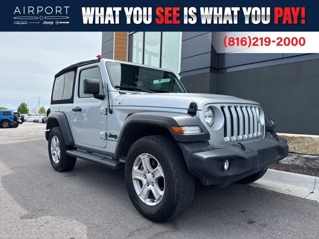 Used 2023 Jeep Wrangler 2-Door Sport S with VIN 1C4GJXANXPW594103 for sale in Kansas City