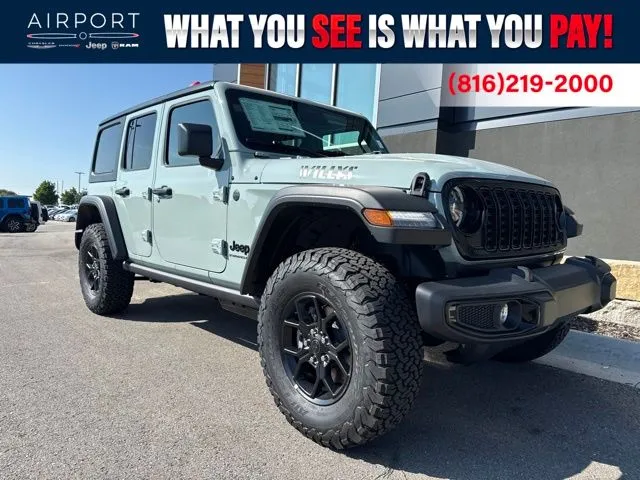 Blue 2026 Jeep Wrangler Willys for sale in Platte City, MO