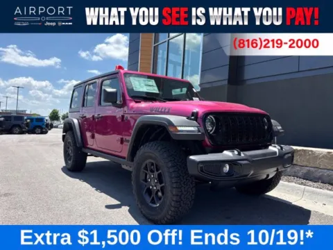 Pink 2026 Jeep Wrangler Willys for sale in Platte City, MO