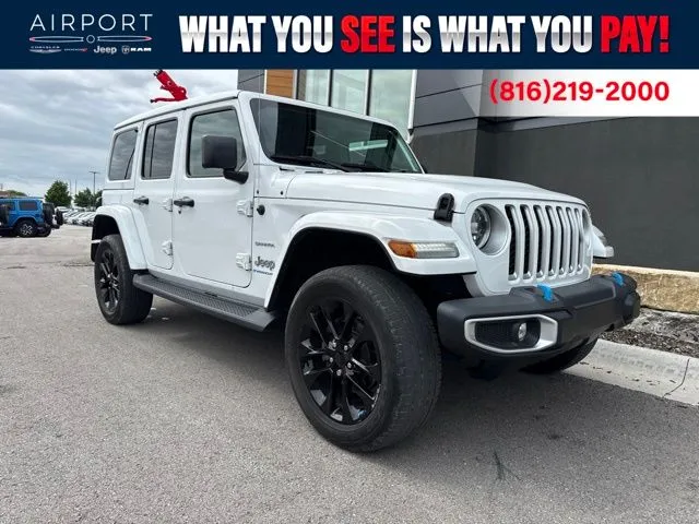 Used 2023 Jeep Wrangler 4xe Sahara 4XE with VIN 1C4JJXP61PW650810 for sale in Kansas City