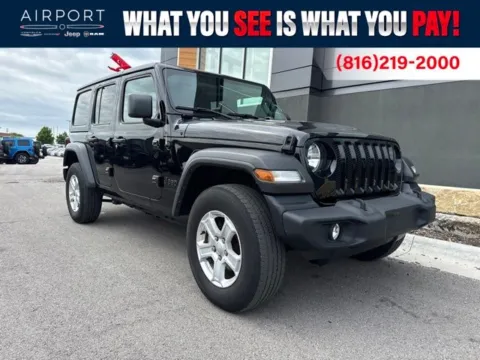 Black 2022 Jeep Wrangler Unlimited Sport S for sale in Platte City, MO
