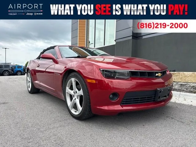 Used 2015 Chevrolet Camaro 2LT with VIN 2G1FF3D31F9295907 for sale in Kansas City