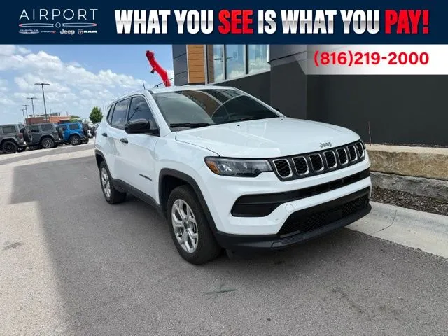 Used 2025 Jeep Compass Sport with VIN 3C4NJDAN0ST541320 for sale in Kansas City