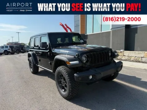 Black 2026 Jeep Wrangler Willys for sale in Platte City, MO