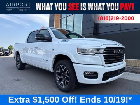 White 2026 Ram 1500 Laramie for sale in Platte City, MO