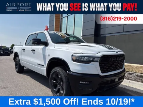 White 2026 Ram 1500 Big Horn/Lone Star for sale in Platte City, MO