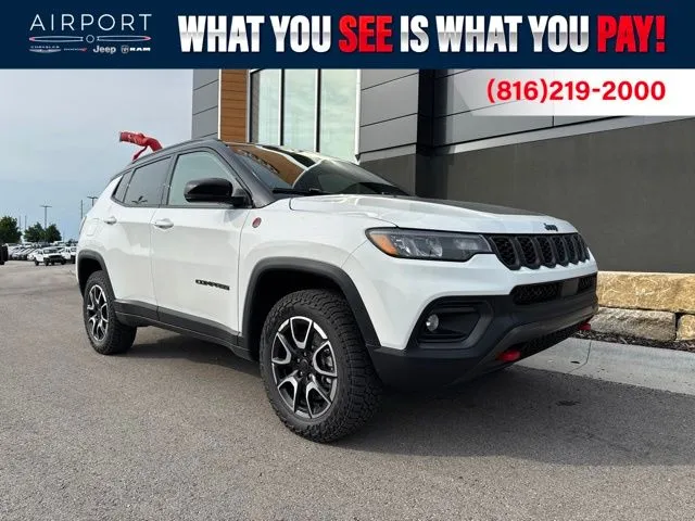 White 2026 Jeep Compass Trailhawk for sale in Platte City, MO