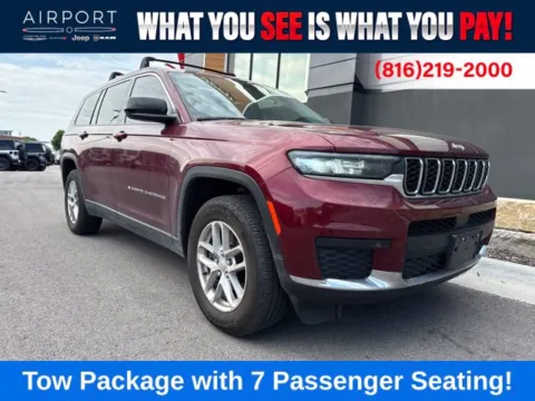 Red 2021 Jeep Grand Cherokee L Laredo for sale in Platte City, MO