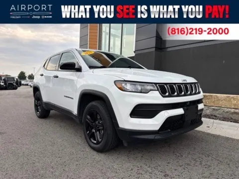 White 2023 Jeep Compass Sport for sale in Platte City, MO