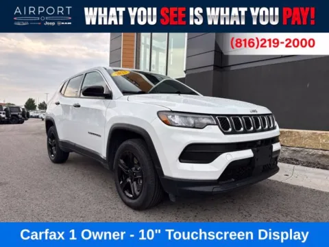 White 2023 Jeep Compass Sport for sale in Platte City, MO