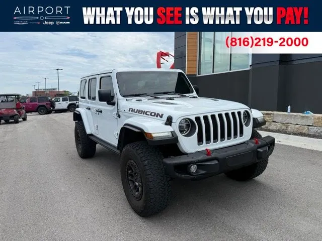 Used 2022 Jeep Wrangler Unlimited Rubicon with VIN 1C4JJXFG0NW258330 for sale in Kansas City