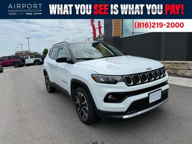 White 2024 Jeep Compass Limited for sale in Platte City, MO