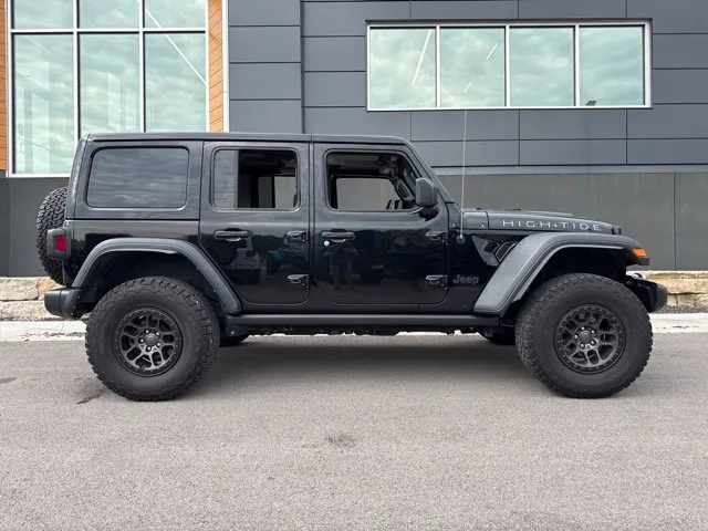 Used 2022 Jeep Wrangler Unlimited High Tide with VIN 1C4HJXDG2NW243684 for sale in Kansas City