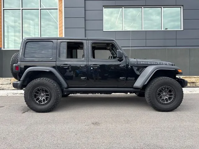 Used 2022 Jeep Wrangler Unlimited High Tide with VIN 1C4HJXDG2NW243684 for sale in Kansas City