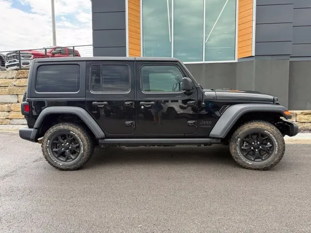 Used 2021 Jeep Wrangler Unlimited Willys with VIN 1C4HJXDN1MW769544 for sale in Kansas City